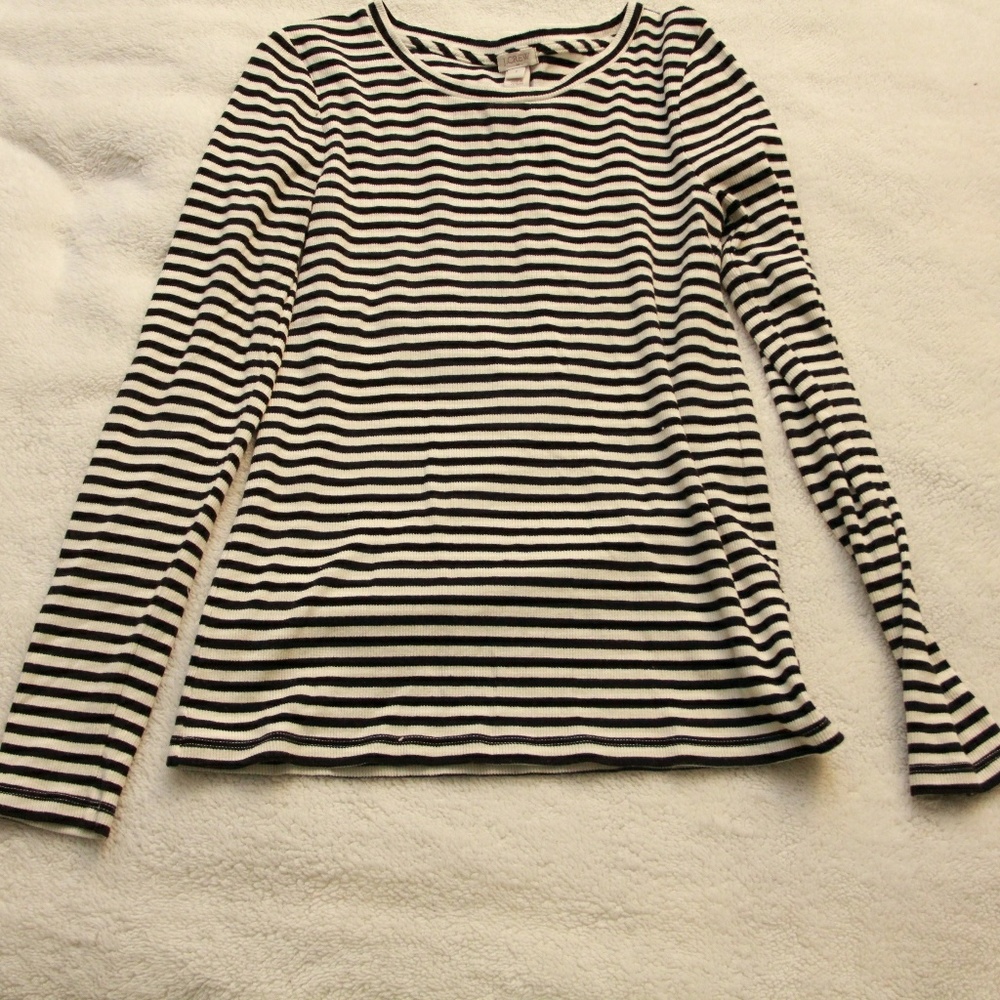 J.CREW Black & White Striped long sleeve Size Smal